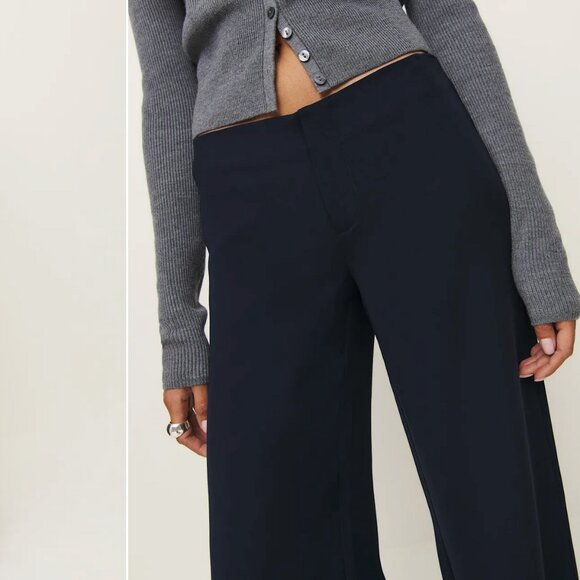 Reformation Vida Low Rise Pant Blue - Size 6 - Picture 4 of 5